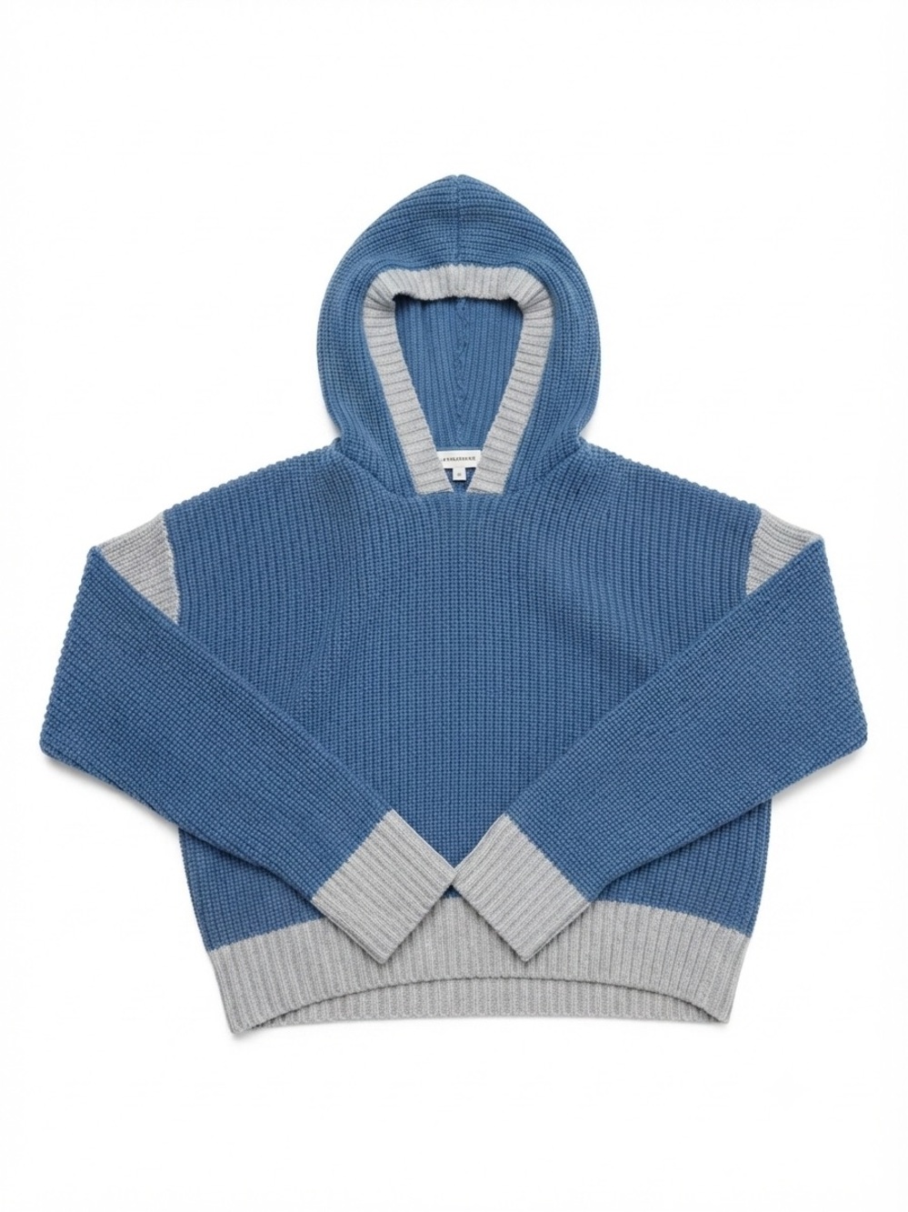 Boys Blue Hooded Knit Sweater, Winter, Back to school, classic, preppy